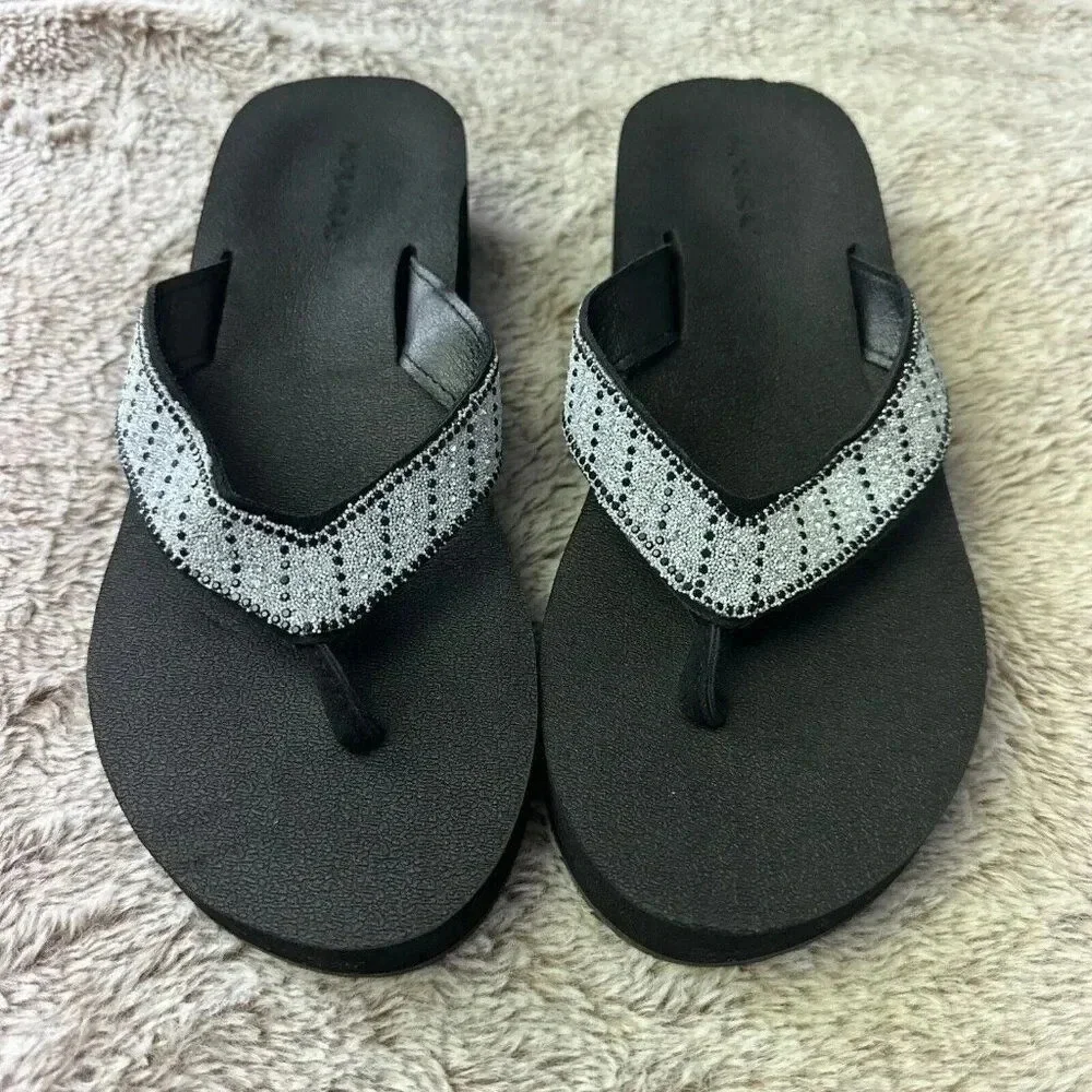 Womens Braid Comfortable Arch Support Flip Flops Soft Cushion Sandals - Size 9